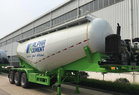 Brand New 60 Tons Dry Powder Bulk Cement Material Tanker Semi-Trailer