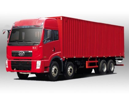 FAW J5P 8*4 340HP Cargo Box Truck  Lorry Truck 