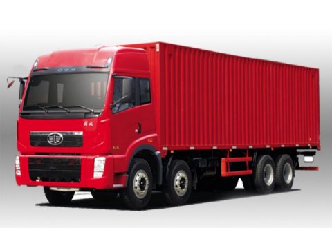 FAW J5P 8*4 340HP Cargo Box Truck  Lorry Truck 