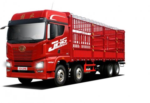 FAW JH6 8*4 390HP 45Ton Fence Cargo Truck 