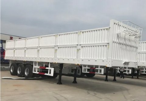 CIMC 3 Axles Double 600mm Sidewall Drop-side Trailer for Sale